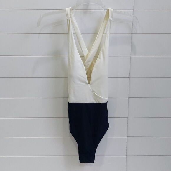 Summer Salt The Deep Dive Size 8 Swimsuit Black White One Piece Beach NEW! - Picture 3 of 9